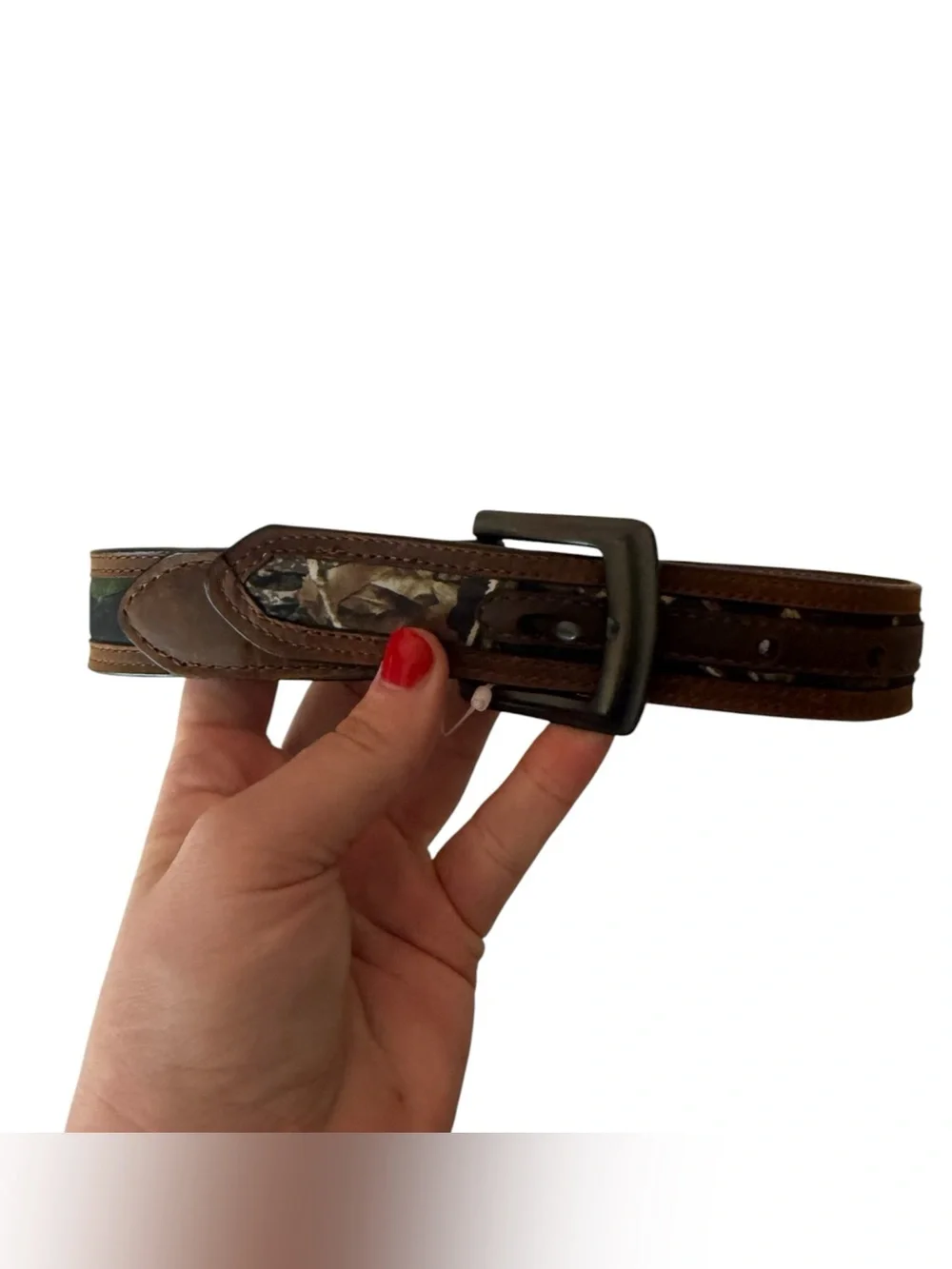 Nocona Boys Brown Camo Genuine Leather Belt Size 18 Western Cowboy NEW